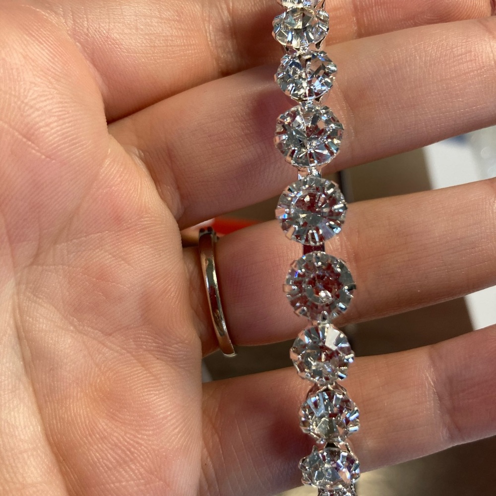 🌟 Rhinestone Crystal Headband Wedding Bride Party - Picture 3 of 3